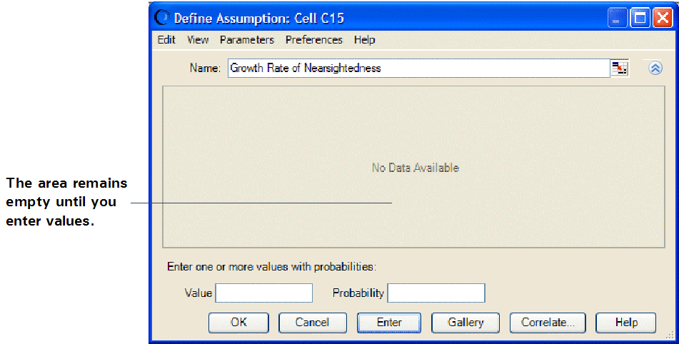 The Custom Distribution Dialog remains empty until you enter values.