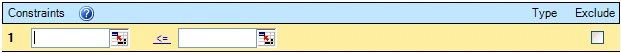 Constraints editor in Simple Entry mode.