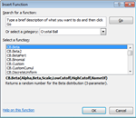Oracle Crystal Ball Spreadsheet Functions For Use in Microsoft Excel Models